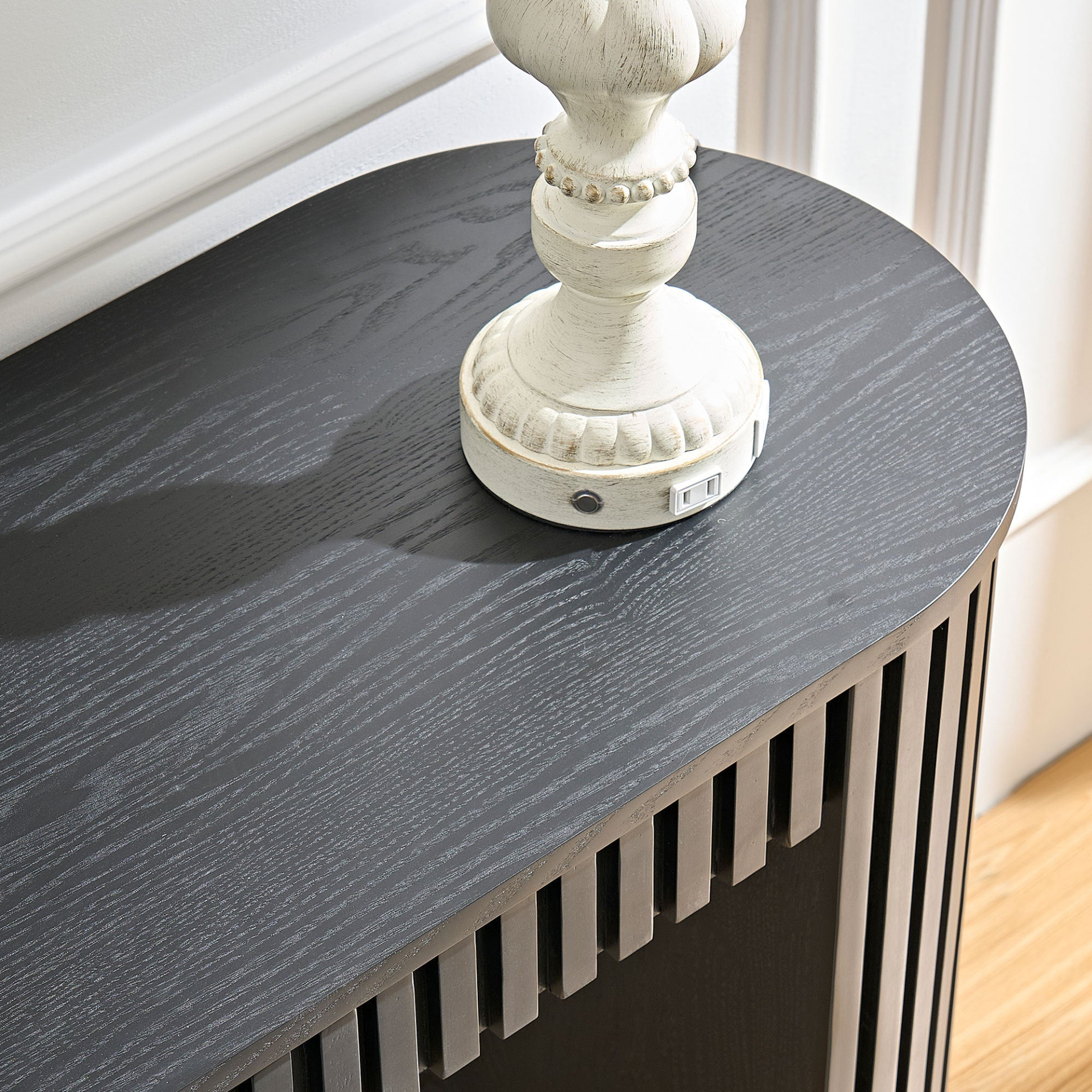 The Luna Mare Black Textured Spanish Mediterranean Modern Foyer Console Table - Mediterranean Tuscan Contemporary Home Decor Furniture