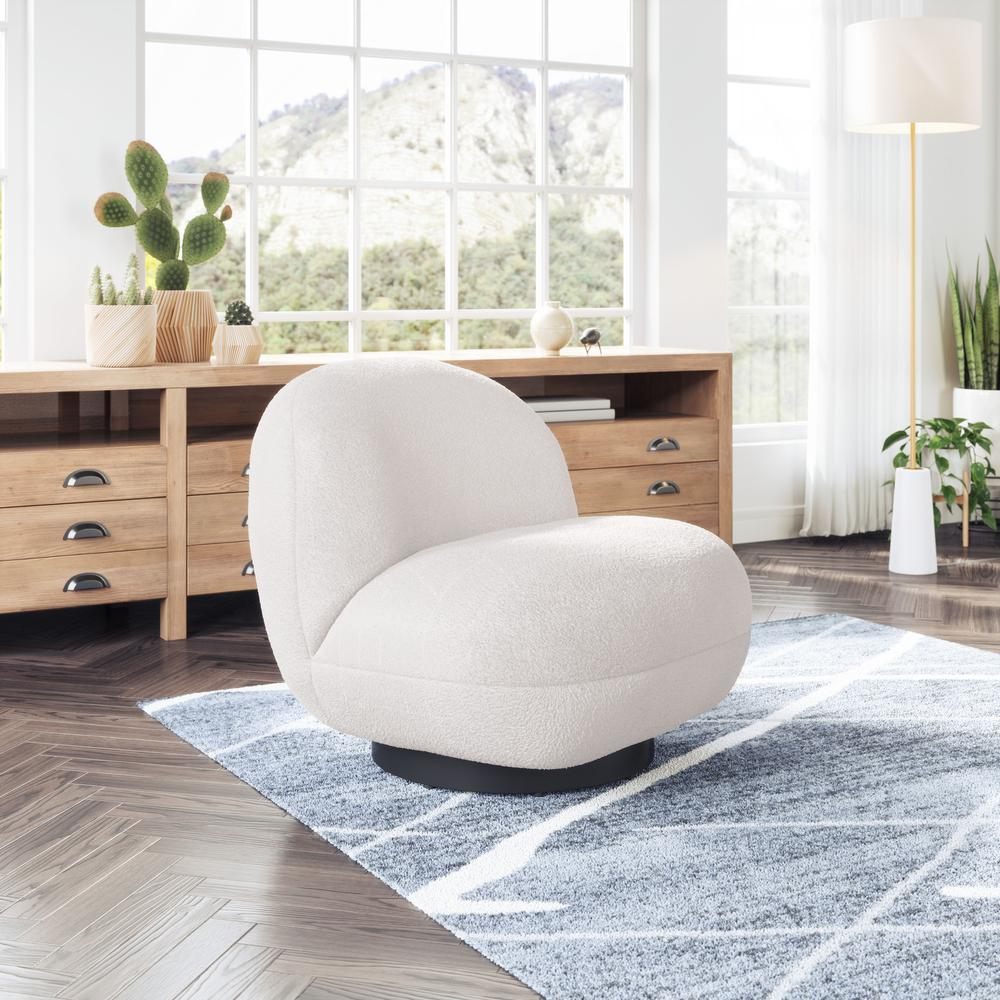Luxurious Modern White Accent Chair Biophilic Design Boho Aesthetic Artisan Blooms