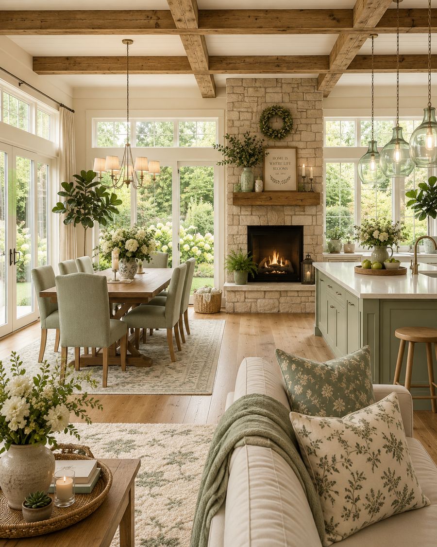 Artisan Blooms Sage Cream Rug Giveaway!