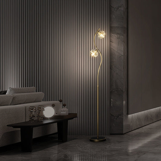 Gold Luxurious Modern Scandinavian Side Floor Lamp | order couch online - buy sofa -buy sofa online
