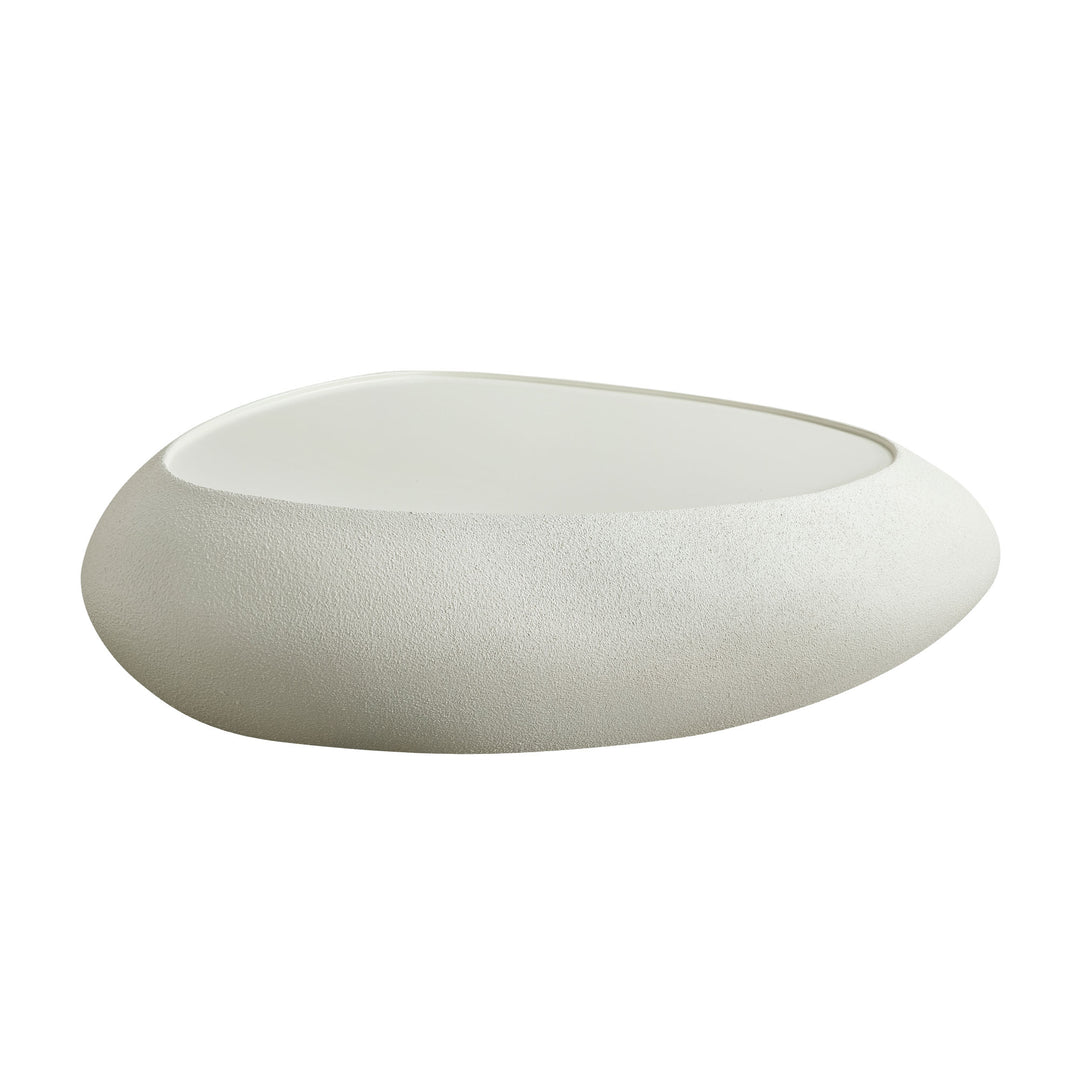 Buy farmhouse furniture Opaline Stone Coffee Table | Modern Minimalist Oval Fiberglass | Farmhouse Living Room - Modern Cottage Farmhouse Furniture