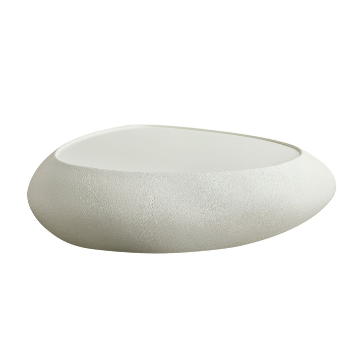 Buy farmhouse furniture Opaline Stone Coffee Table | Modern Minimalist Oval Fiberglass | Farmhouse Living Room - Modern Cottage Farmhouse Furniture