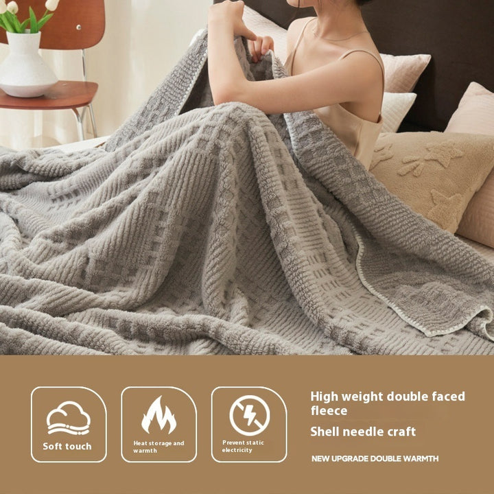 Buy farmhouse furniture Saddle Ridge | Beautiful Beige Modern Farmhouse Throw Blanket - Modern Cottage Farmhouse Furniture