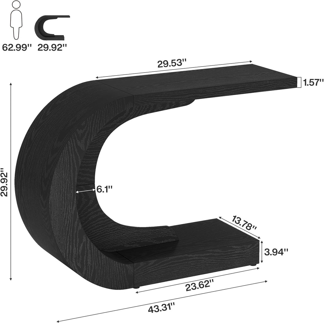 Modern Italian Black Moon End Table