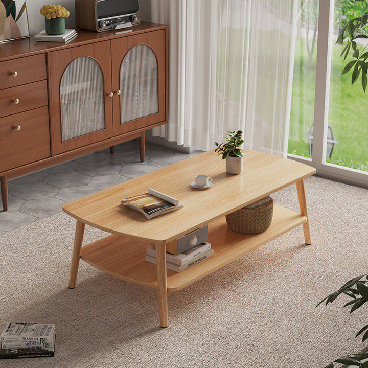 Boho Aesthetic La Avignon | White Wooden Modern Minimalist Coffee Table | Biophilic Design Airbnb Decor Furniture 