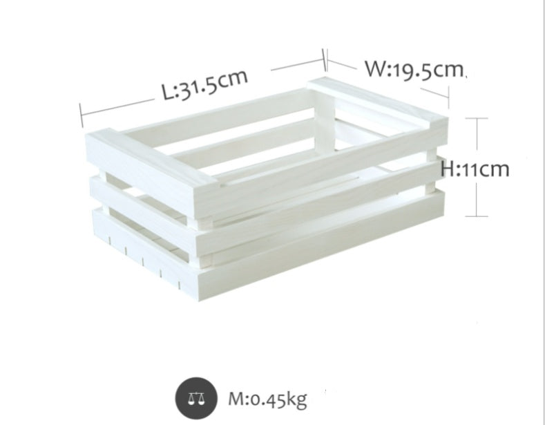 Dasos | Mediterranean Farmhouse Wooden Basket - Mediterranean Italian Contemporary Home Decor Furniture