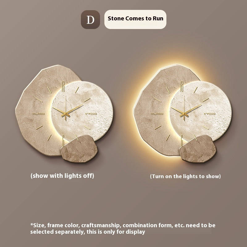 Mykonos | Mediterranean Sea Stone Luxury Clock Wall - Mediterranean Tuscan Contemporary Home Decor Furniture