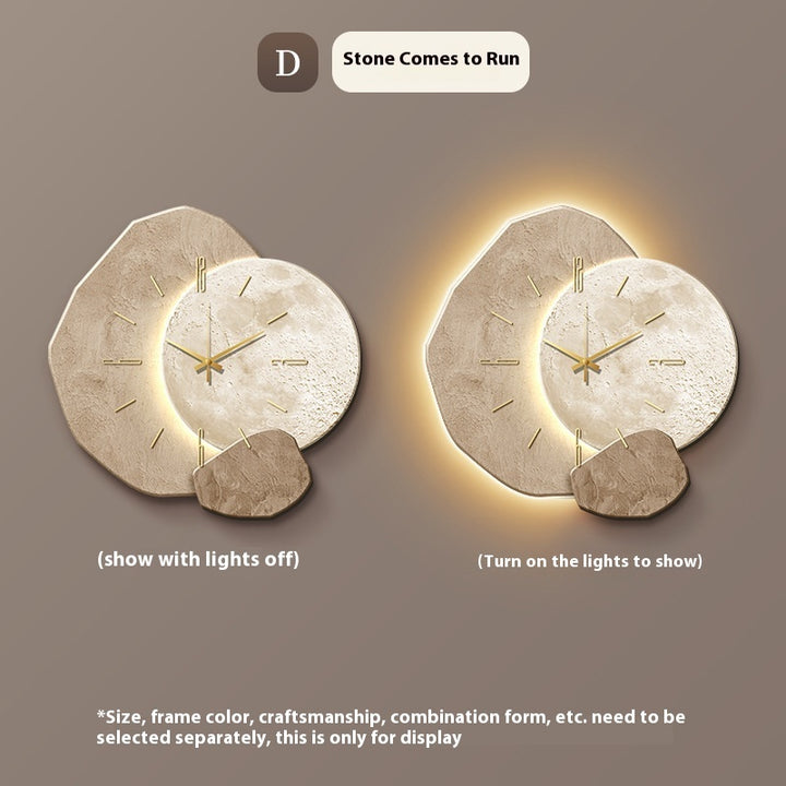 Mykonos | Mediterranean Sea Stone Luxury Clock Wall - Mediterranean Tuscan Contemporary Home Decor Furniture