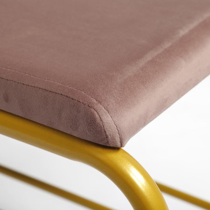 Boho Aesthetic Single layer Shoe storage bench Pink Velvet | Biophilic Design Airbnb Decor Furniture 