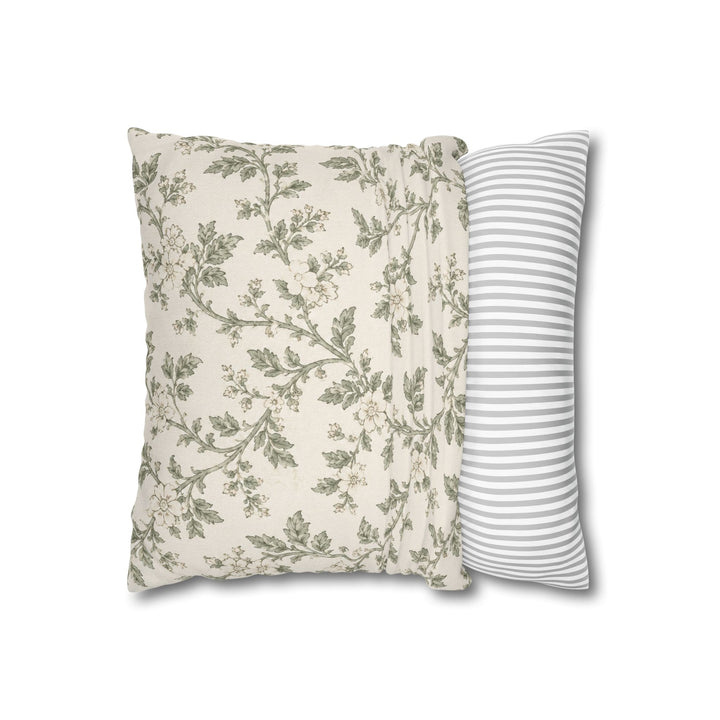 Cream &amp; Sage Floral Pillowcase By. Artisan Blooms