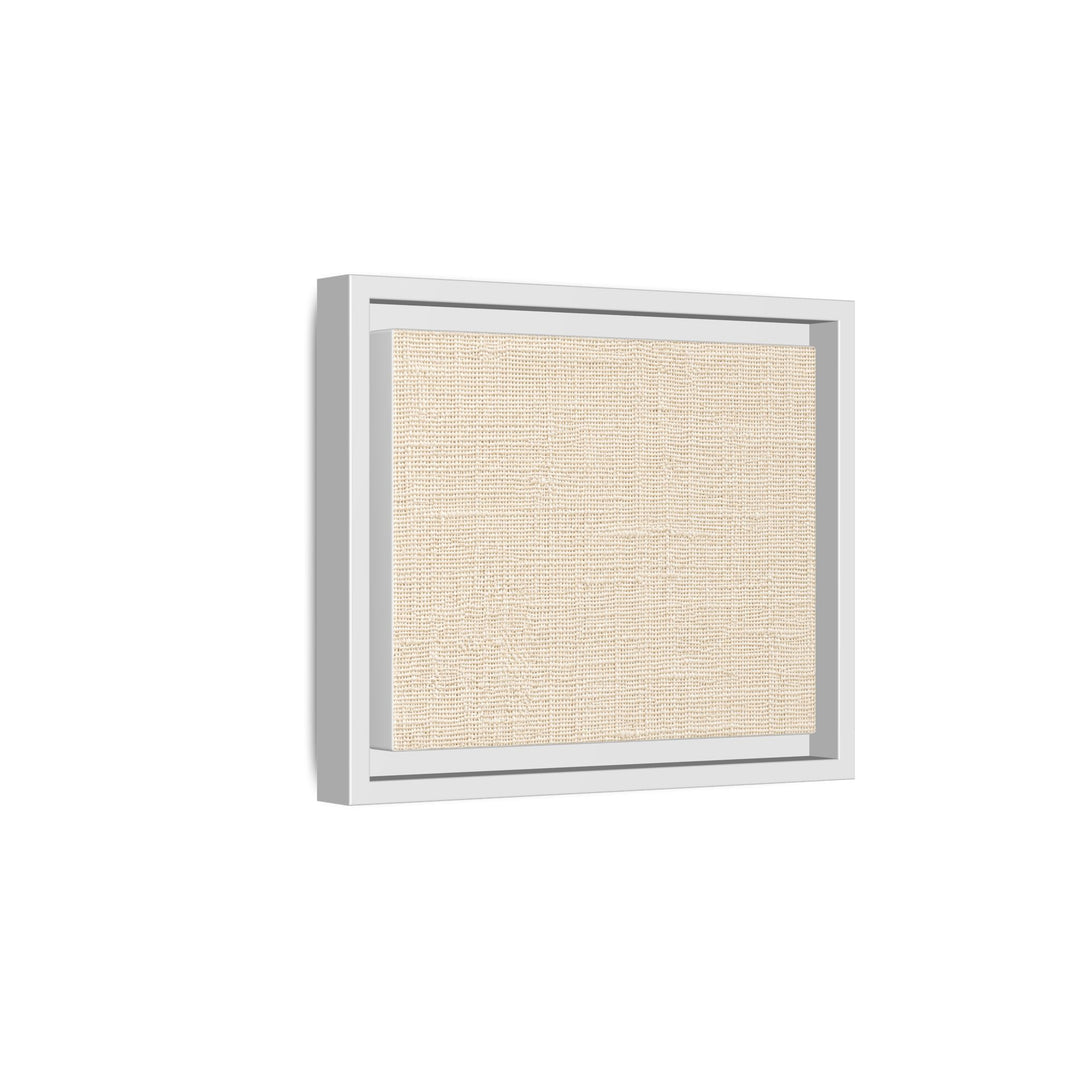 Woven Art Sage &amp; Cream Framed Canvas Wall Art