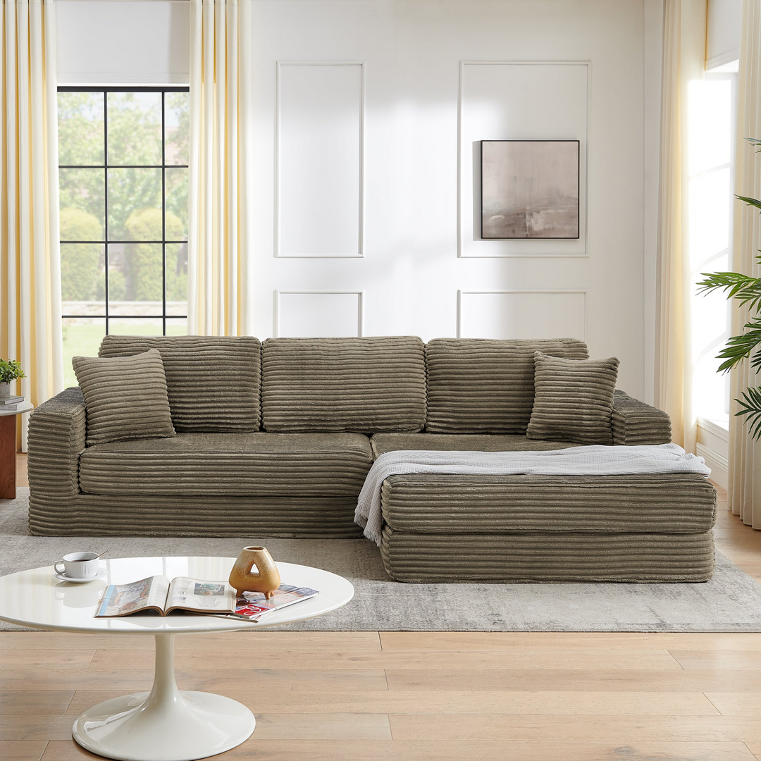 Buy farmhouse furniture Lily | Modern Brown Modular Cottage Farmhouse Sofa Bed, Airbnb Sofa - Modern Cottage Farmhouse Furniture