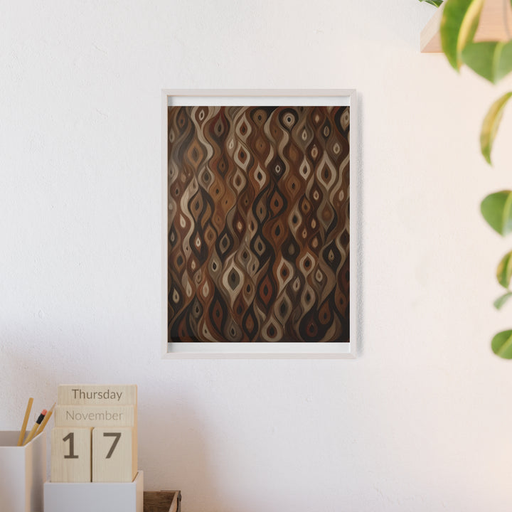 Boho Aesthetic Vibrant Serenity Poster with Wooden Frame | Biophilic Design Airbnb Decor Furniture 