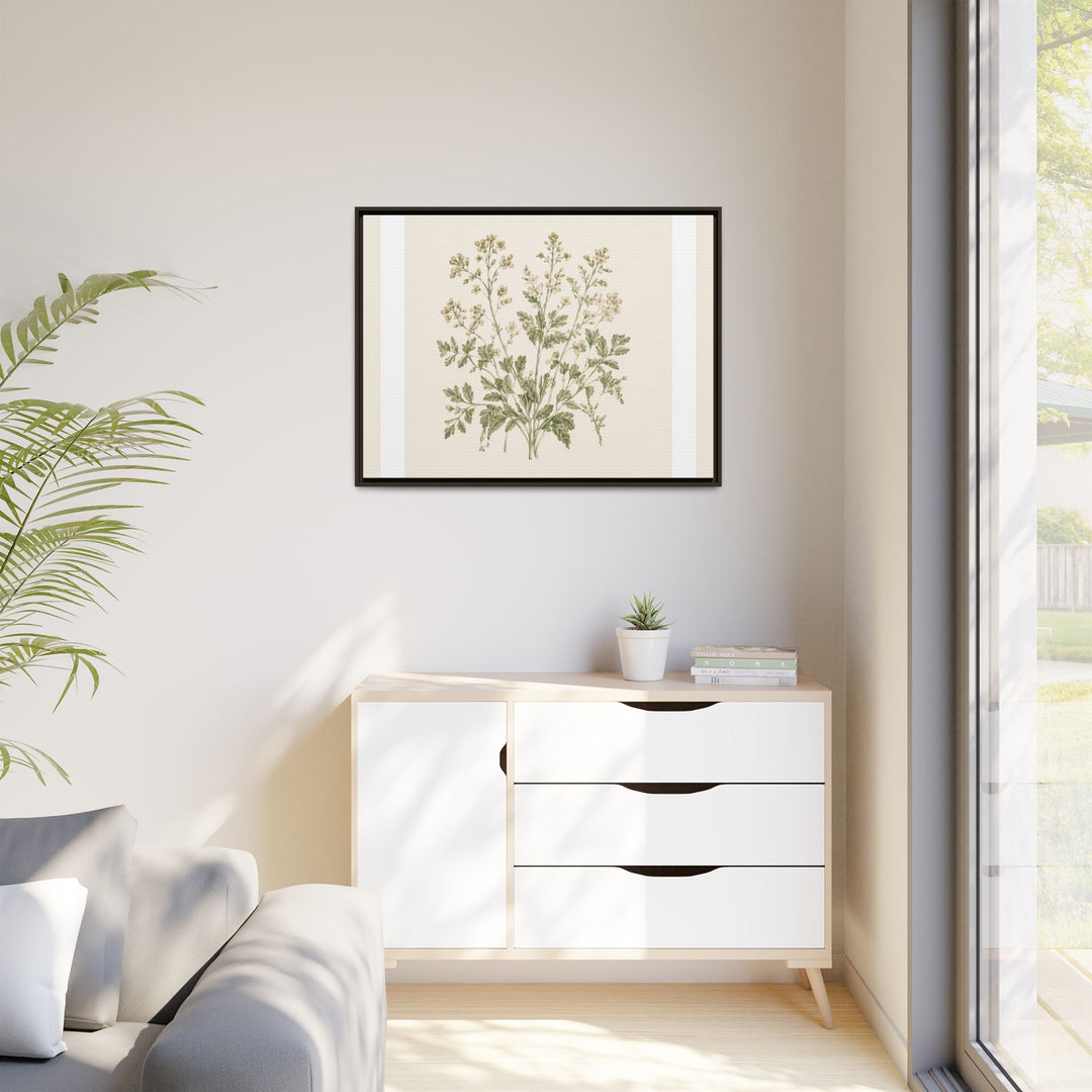 Sage &amp; Cream Framed Canvas Wall Art