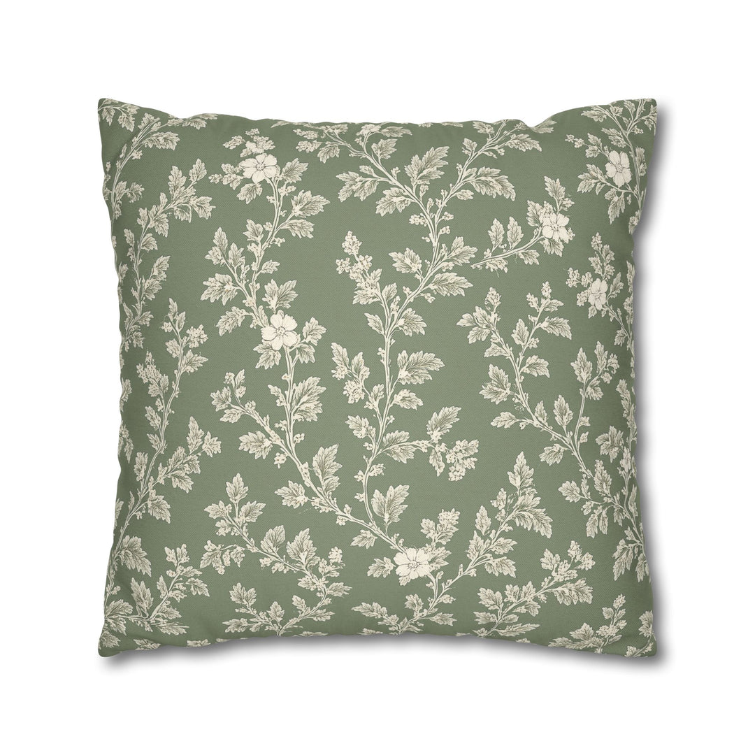 Buy farmhouse furniture Clover Hill - Cream &amp; Sage Floral Pillowcase By. Artisan Blooms - Modern Cottage Farmhouse Furniture