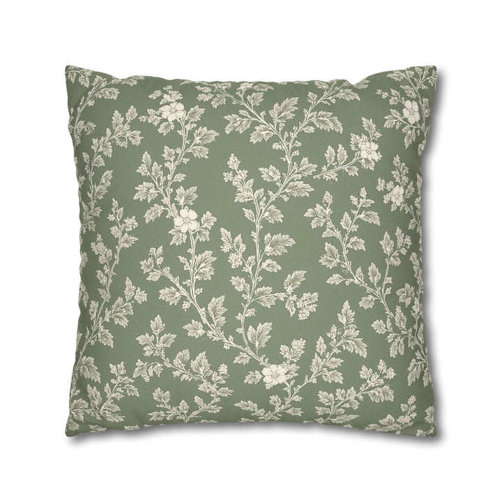 Buy farmhouse furniture Clover Hill - Cream &amp; Sage Floral Pillowcase By. Artisan Blooms - Modern Cottage Farmhouse Furniture