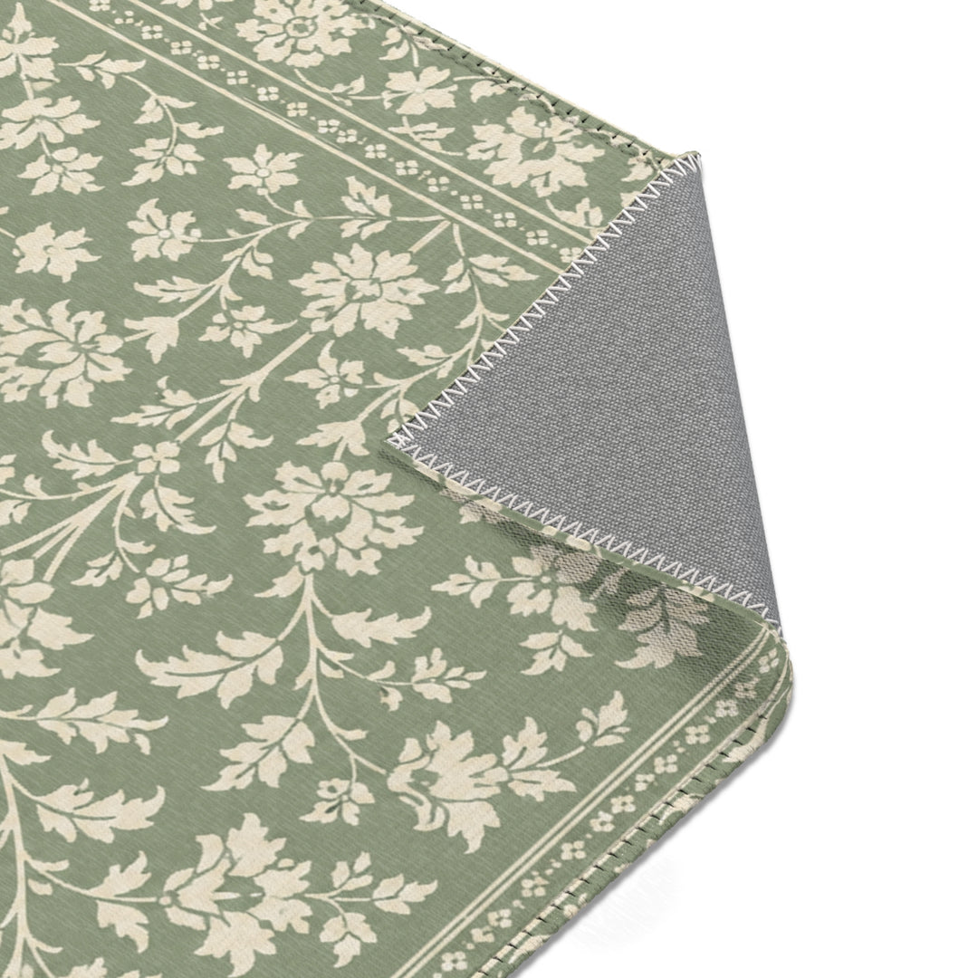 Buy farmhouse furniture Decorative Cream &amp; Sage Area Rug By. Artisan Blooms - Modern Cottage Farmhouse Furniture