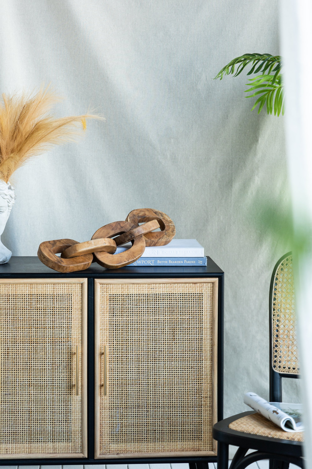 Buy farmhouse furniture Set of 2 Decorative Teak Chain Decor | 1.6x5.1x19.7 inches | Handcrafted Teak Root Wood | Versatile Home Decor - Modern Cottage Farmhouse Furniture