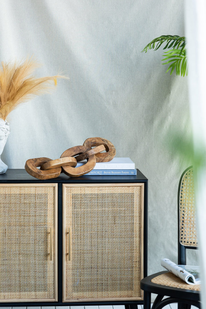 Buy farmhouse furniture Set of 2 Decorative Teak Chain Decor | 1.6x5.1x19.7 inches | Handcrafted Teak Root Wood | Versatile Home Decor - Modern Cottage Farmhouse Furniture
