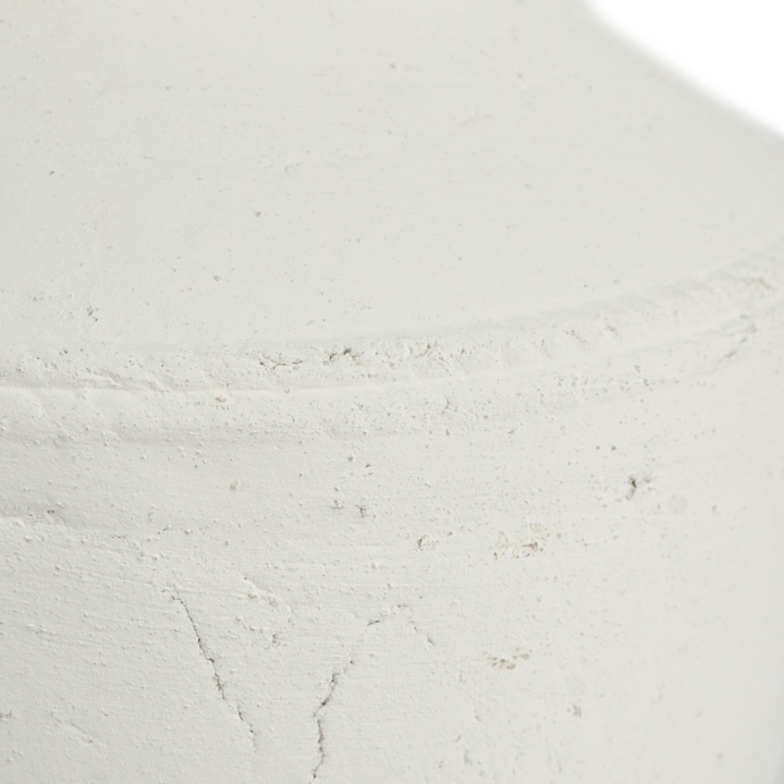 Buy farmhouse furniture Round Terracotta Vase with Natural White Finish | Perfect for Home Décor - Modern Cottage Farmhouse Furniture