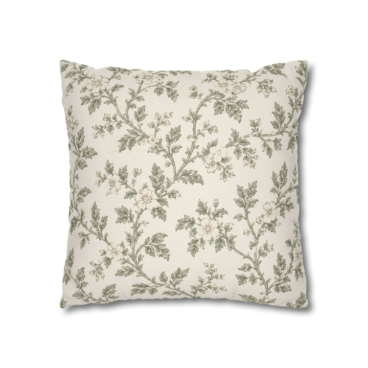 Cream &amp; Sage Floral Pillowcase By. Artisan Blooms