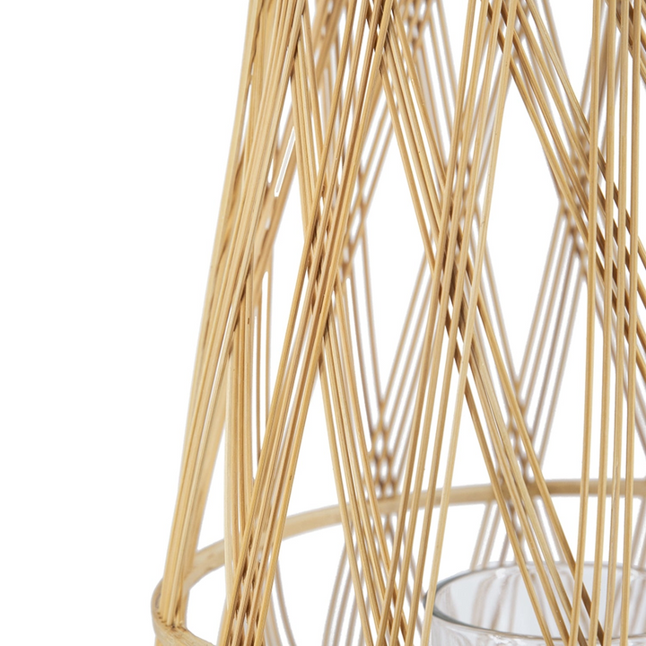 Buy farmhouse furniture Sienna Bamboo Hand Woven Italian Farmhouse Lantern with Rope Handle - Modern Cottage Farmhouse Furniture