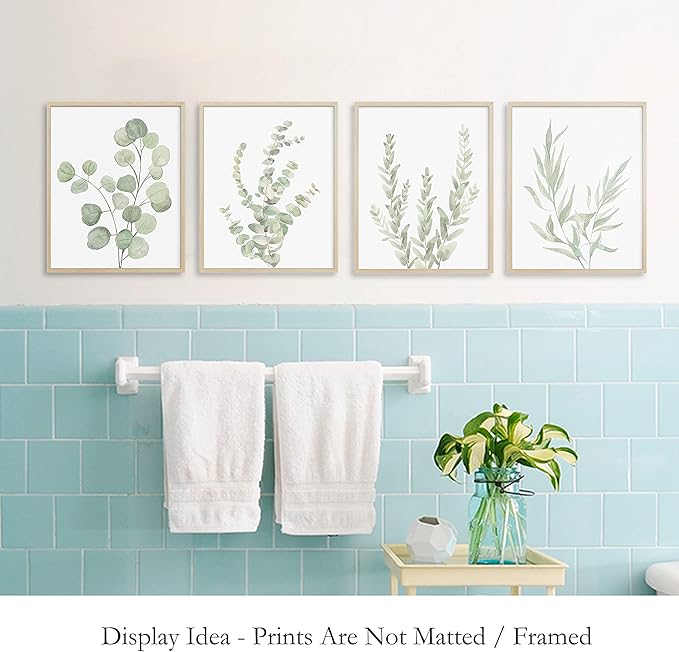 Buy farmhouse furniture 4PCS 8X10in Farmhouse Botanical Plant Canvas Wall Art - Modern Cottage Farmhouse Furniture