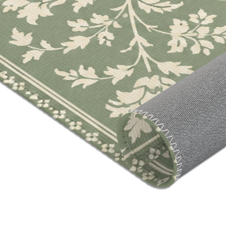Buy farmhouse furniture Decorative Cream &amp; Sage Area Rug By. Artisan Blooms - Modern Cottage Farmhouse Furniture