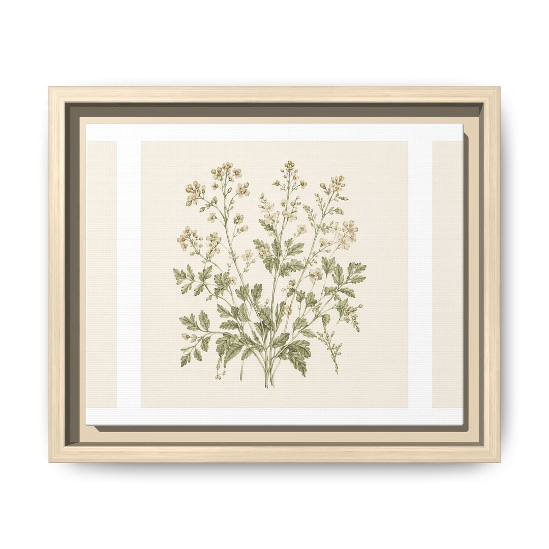 Sage &amp; Cream Framed Canvas Wall Art