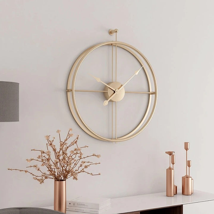 Capri | Modern Mediterranean Luxury Iron Wall Clock - Mediterranean Tuscan Contemporary Home Decor Furniture