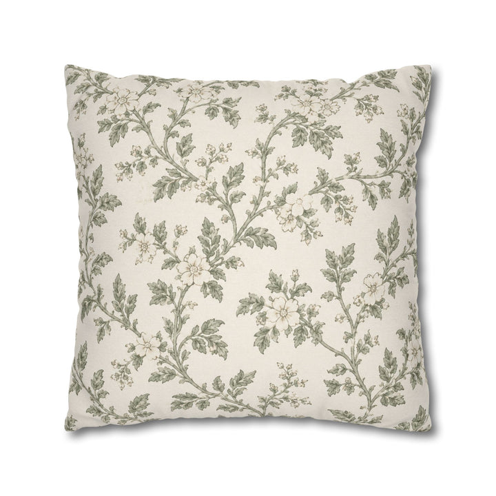 Cream &amp; Sage Floral Pillowcase By. Artisan Blooms
