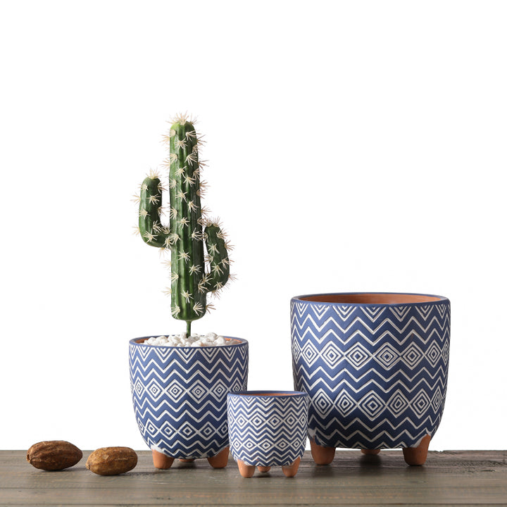 Buy farmhouse furniture Tuscan Terracotta Three-Legged Flower Pot – Spanish Home Decor - Modern Cottage Farmhouse Furniture