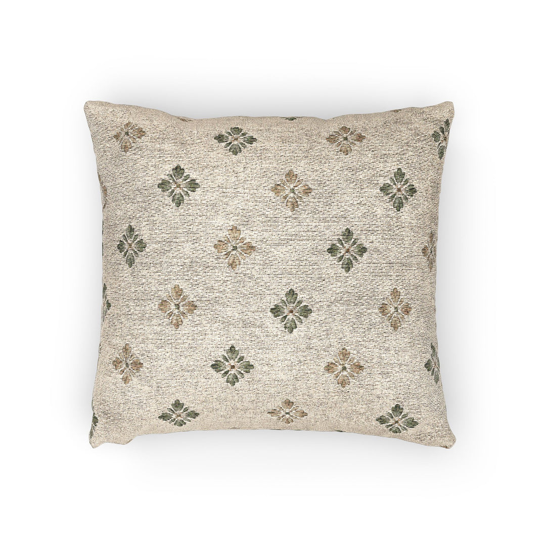 Woven Sage Clover Pillow - By Artisan Blooms