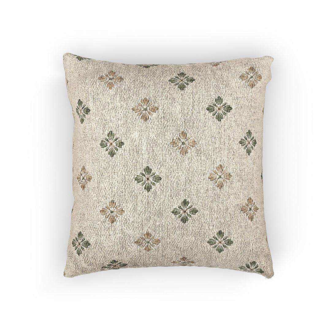 Woven Sage Clover Pillow - By Artisan Blooms