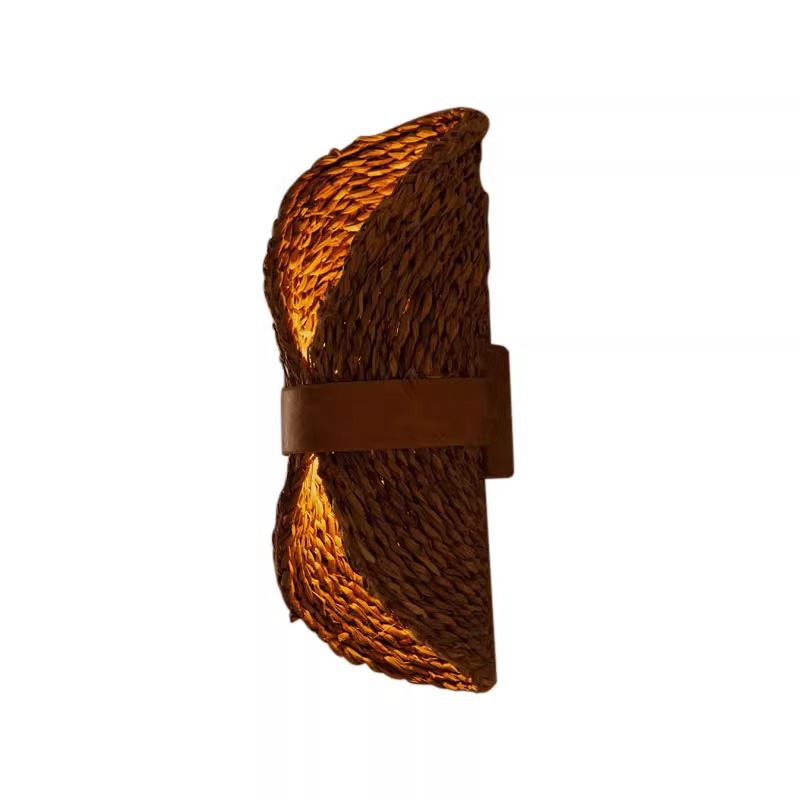 Buy farmhouse furniture Rattan Asian Cottage Farmhouse Wall Light Sconce - Modern Cottage Farmhouse Furniture