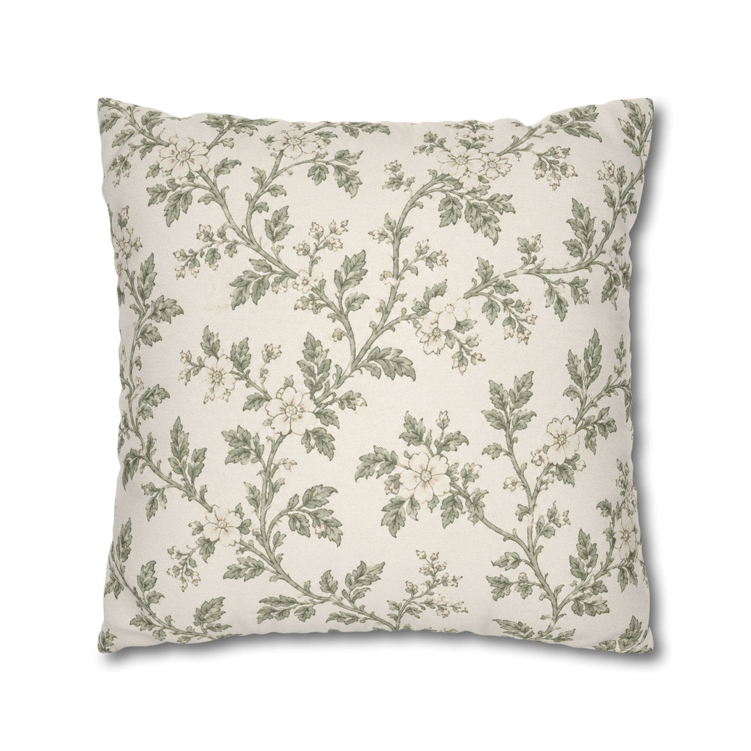 Cream &amp; Sage Floral Pillowcase By. Artisan Blooms