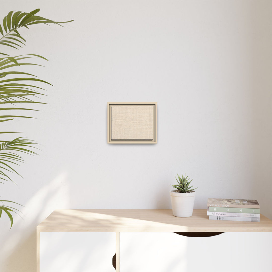 Woven Art Sage &amp; Cream Framed Canvas Wall Art