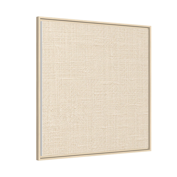 Woven Art Sage &amp; Cream Framed Canvas Wall Art