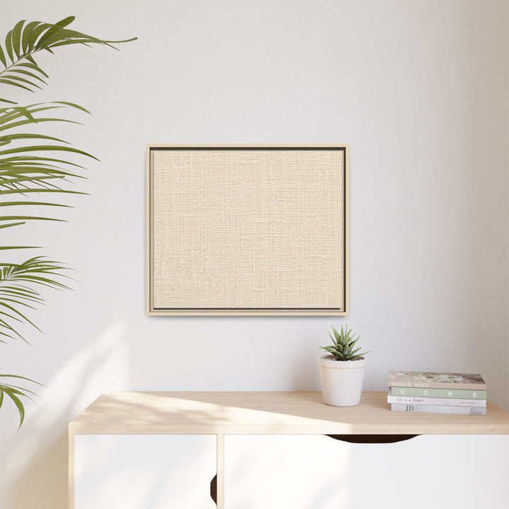 Woven Art Sage &amp; Cream Framed Canvas Wall Art