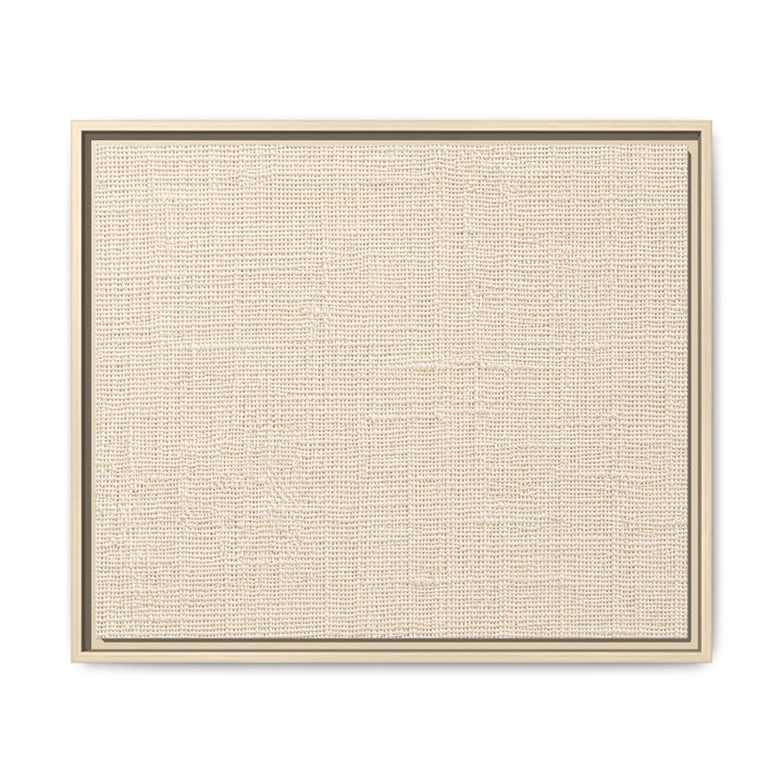 Woven Art Sage &amp; Cream Framed Canvas Wall Art