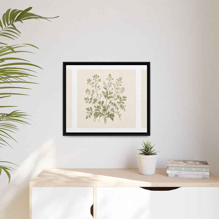 Sage &amp; Cream Framed Canvas Wall Art