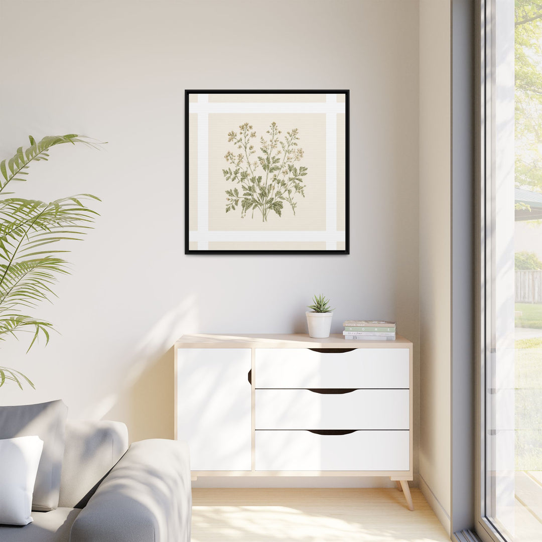 Sage &amp; Cream Framed Canvas Wall Art