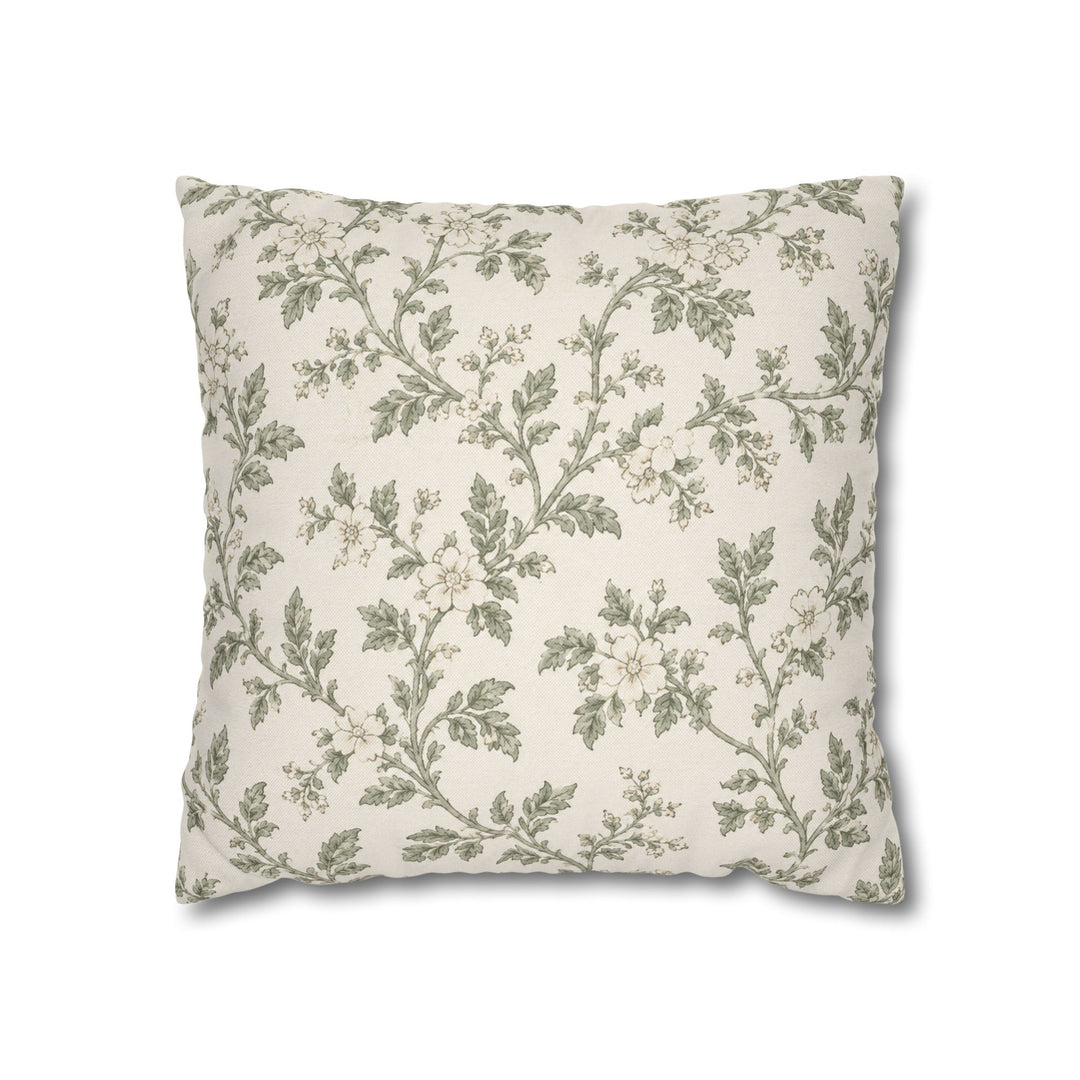 Cream &amp; Sage Floral Pillowcase By. Artisan Blooms