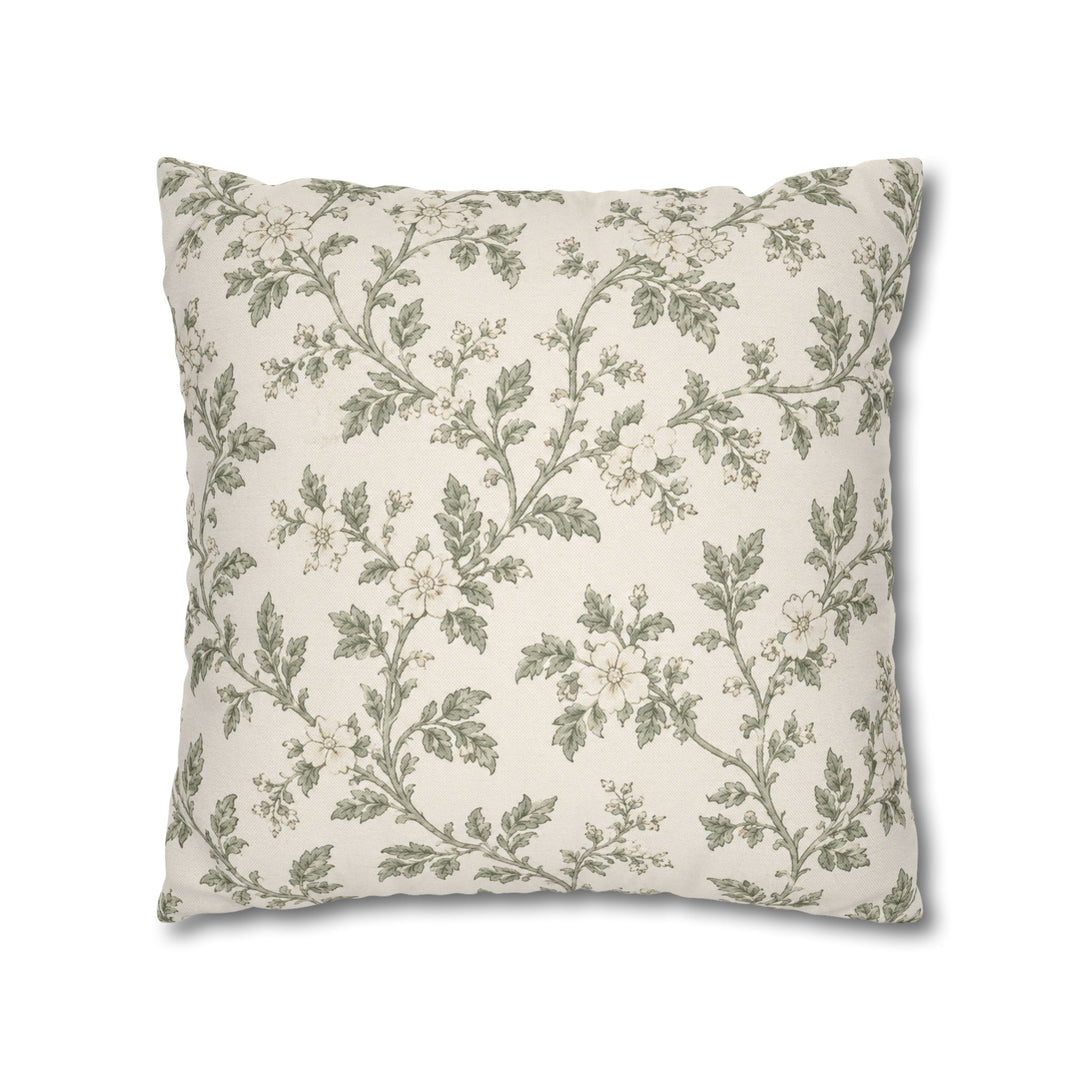 Cream &amp; Sage Floral Pillowcase By. Artisan Blooms
