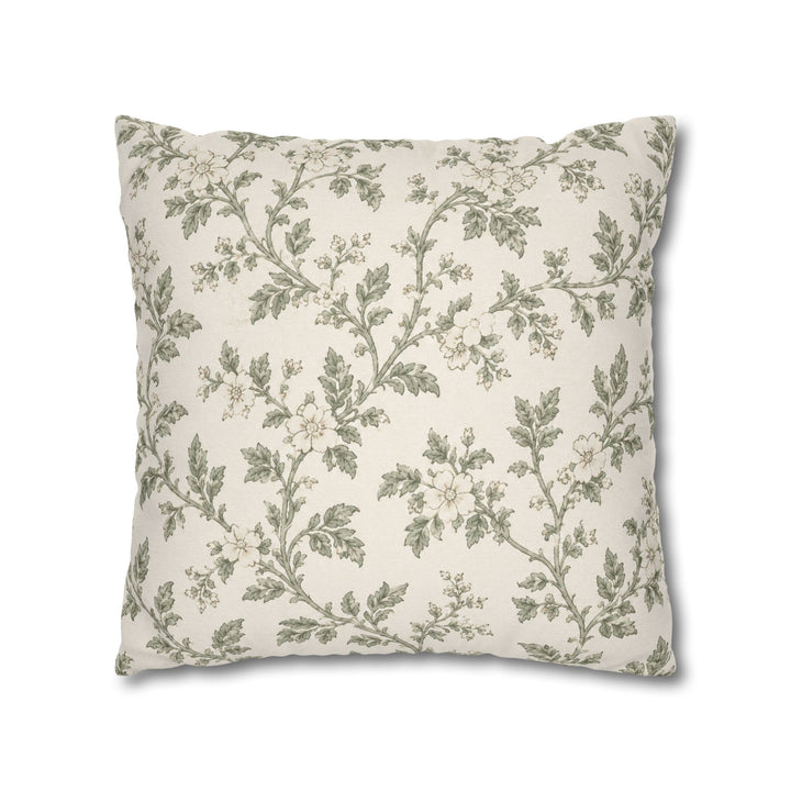 Cream &amp; Sage Floral Pillowcase By. Artisan Blooms