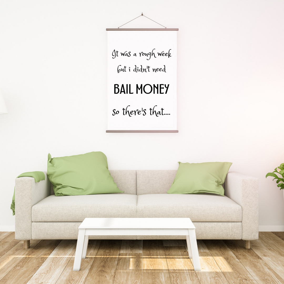 Boho Aesthetic Funny Sarcastic Canvas Wall Art with Magnetic Wood Frame, Funny Sign for Living Room Wall Decor, Funny Quote Art Poster Hanging Decoration | Biophilic Design Airbnb Decor Furniture 