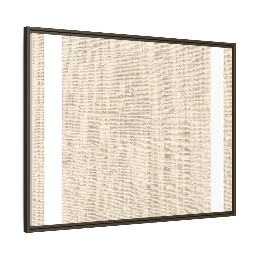 Woven Art Sage &amp; Cream Framed Canvas Wall Art