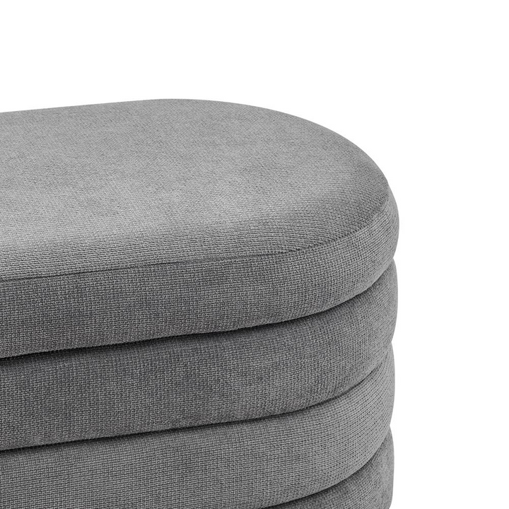 Boho Aesthetic Paris | Fabric Modern Upholstered Storage Bench Seat | Biophilic Design Airbnb Decor Furniture 