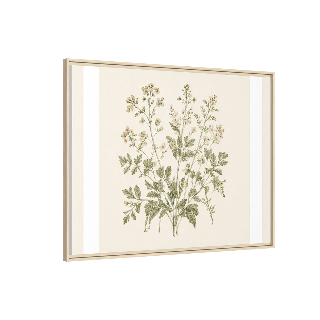 Sage &amp; Cream Framed Canvas Wall Art