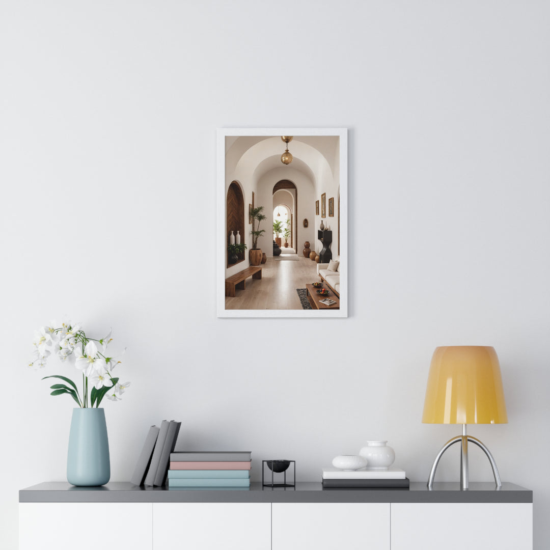 Boho Aesthetic Saahir | Matte or Satin Vertical Framed Poster - Curated By Artisan & Blooms | Biophilic Design Airbnb Decor Furniture 